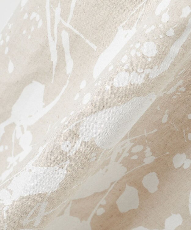 23区 【エステータ】ピグメントプリント ワンピース フラックスxホワイト