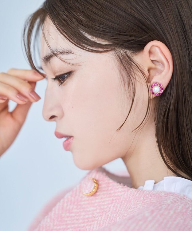 TOCCA COLOR PEARL EARRINGS イヤリング ローズ系