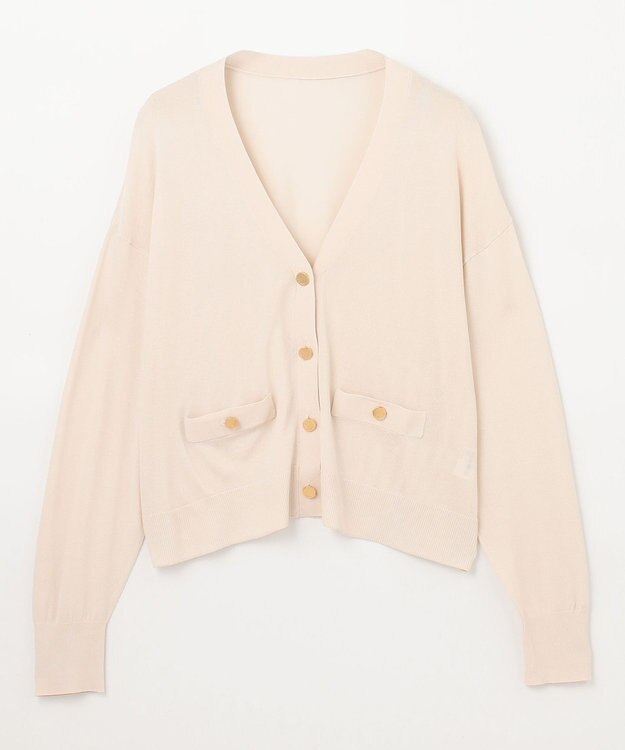 GRACE CONTINENTAL ルーズVネックニットカーディガン キナリ