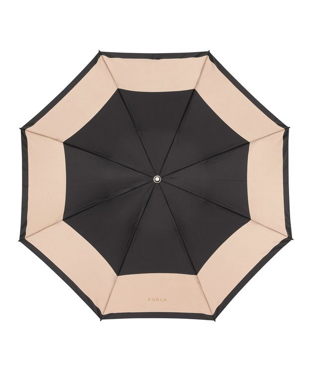 MOONBAT FURLA 【日本製】折りたたみ傘 カラーボーダー ブラック