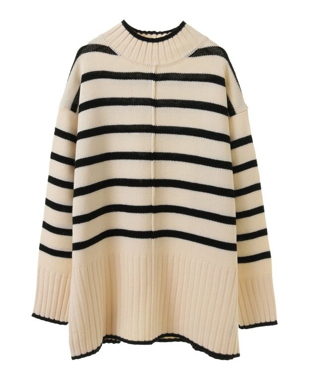 Green Parks 洗えるモックネックニットプルオーバー Off White