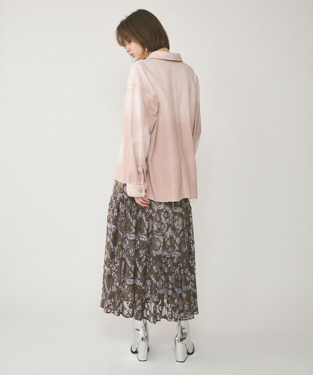 GRACE CONTINENTAL オーバーデニムシャツ ピンク