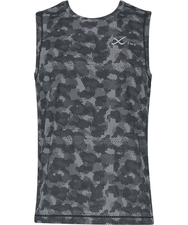 CW-X 【MEN】 CW-X トップス 【薄軽ランニングシャツ】 ノースリーブ タンクトップ Ｕネック 吸汗速乾性(本体) メンズ DLO150 /ワコール ブラックスペシャル