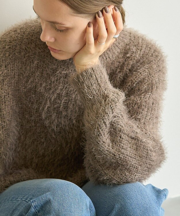 AMERICAN HOLIC フェザーゆるニットプルオーバー Mocha