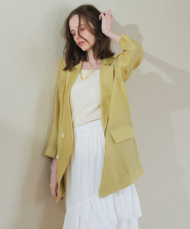 YECCA VECCA シアーテーラードジャケット Yellow