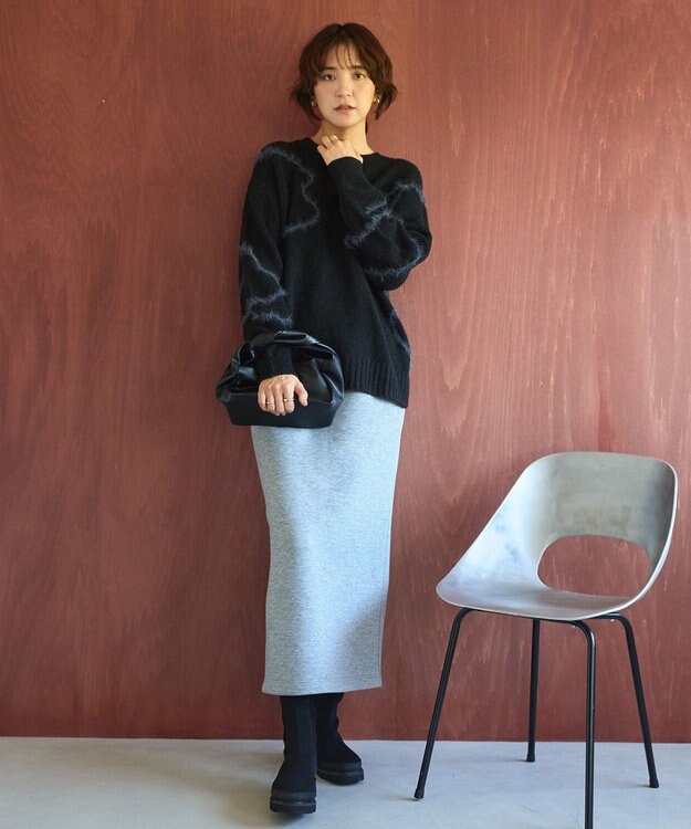 AMERICAN HOLIC ダンボールポンチスカート Light Gray Mixture