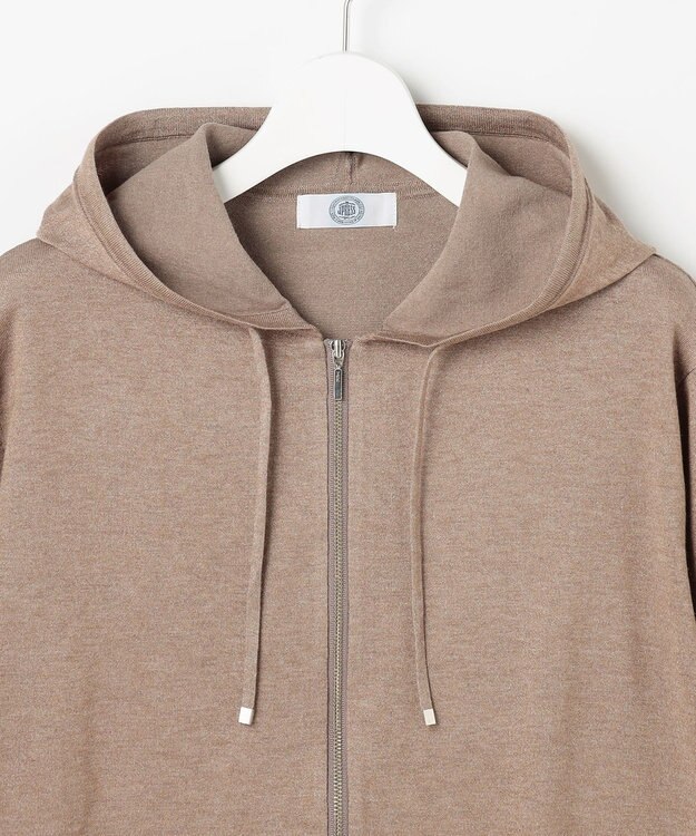 J.PRESS LADIES Vis/Peスパーク ニット パーカー モカ系