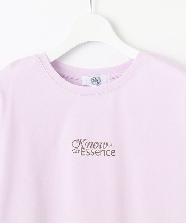 J.PRESS LADIES 【洗える】ロゴ Tシャツ ラベンダー系