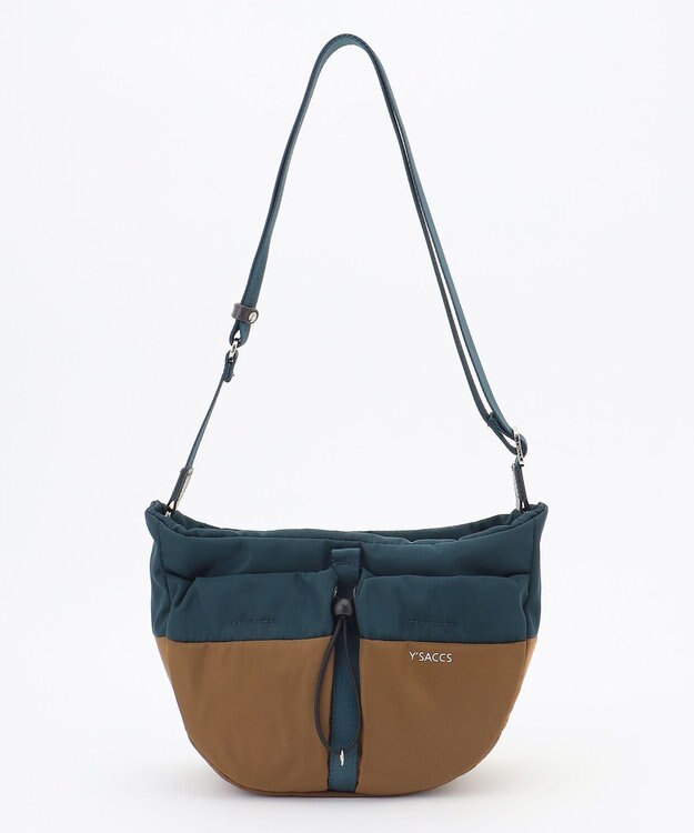 Y'SACCS ドローストリング コンビカラーショルダー mini ブルー