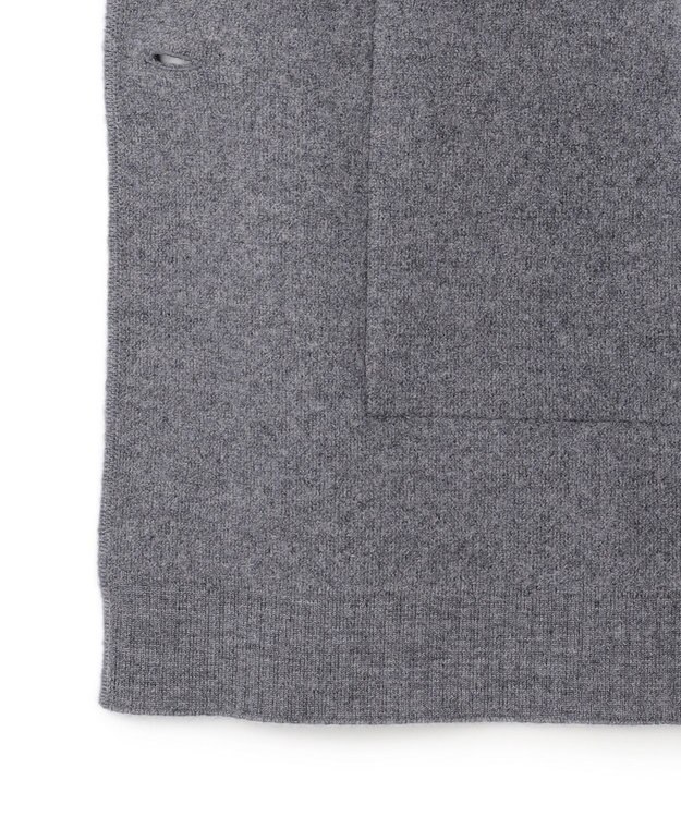 BEIGE， CHICORA / レザーポケット付きウールニットジャケット Md.Gray