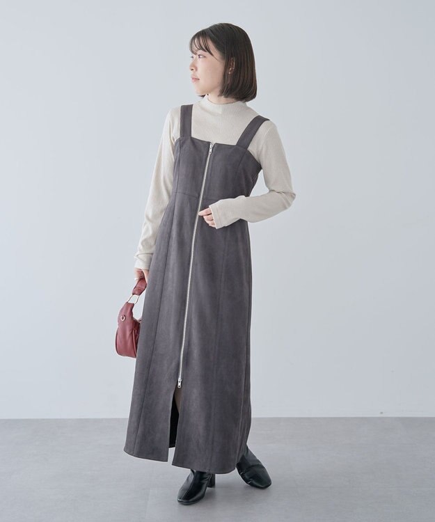 Green Parks ・Ｐｅｔｉｔ　Ｆｌｅｕｒ　ラメテレコハイネック Gray Mixture