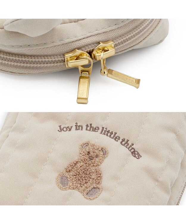 PET PARADISE ペットパラダイス くまちゃん キルトポーチ ブラウン