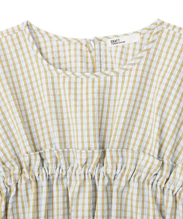 CRAFT STANDARD BOUTIQUE サッカーチェックブラウス Light Blue