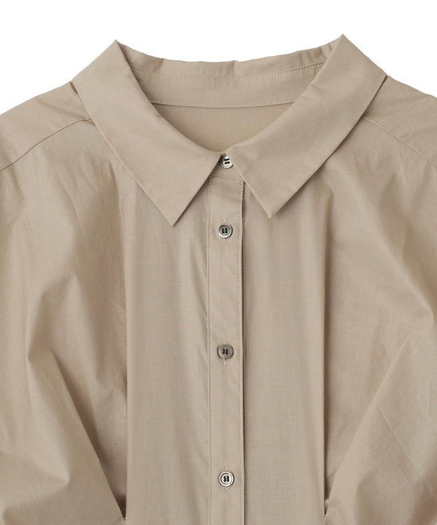 YECCA VECCA 【ORGABITS】タックシャツワンピース Beige