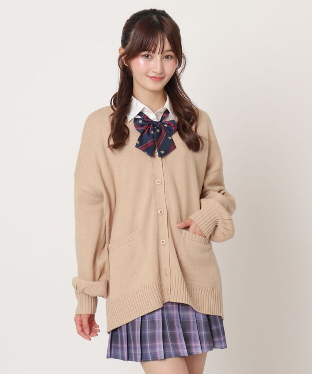 WEGO 【SCHOOLITEM】ニットカーディガン ベージュその他