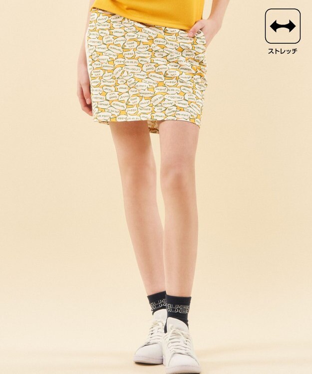 23区GOLF 【WOMEN】【吸水速乾/UVカット】YELL総柄プリントスカート イエロー系5