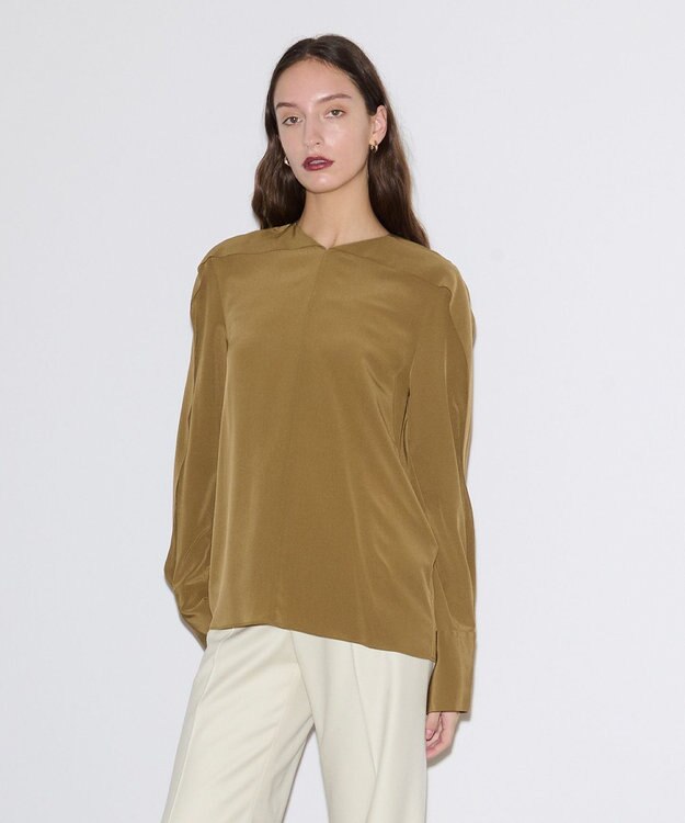 JOSEPH 【洗える】ニューシーディーシー　ブラウス Khaki