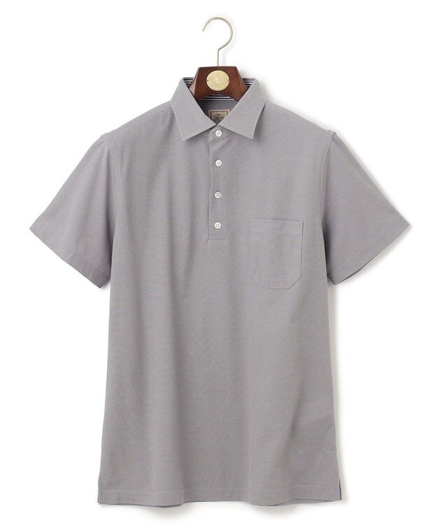 J.PRESS MEN 【ビジネスおすすめ / 吸水速乾】ドレスハニカム ポロシャツ ライトグレー系