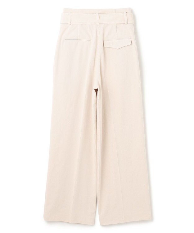 BEIGE， 【洗える】PASTEUR / ウエストベルト付きコーデュロイパンツ Ecru