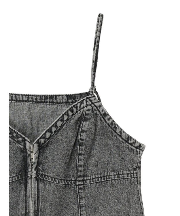 Green Parks ・ＥＬＥＮＣＡＲＥ　ＤＵＥ　Ｗ－ＺＩＰ　デニムキャミ Gray