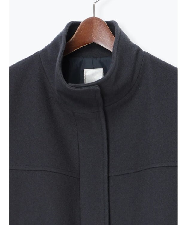 Te chichi ウールメルトンスタンドショートコート チャコールグレー