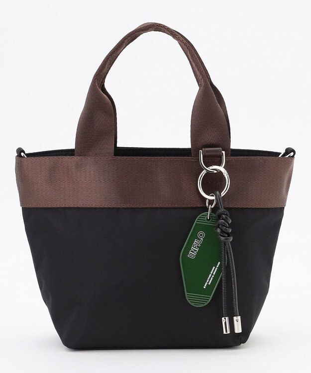 UNFILO ナイロン ミニトートバッグ ブラック