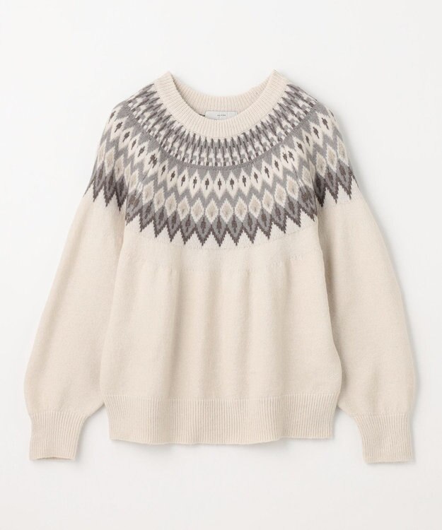 ANY 【洗濯機可能】フェザー求心ニット エクリュ