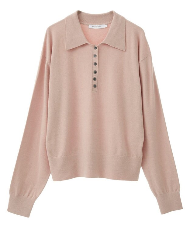 AMERICAN HOLIC バイパチルーズポロシャツプルオーバー Pink
