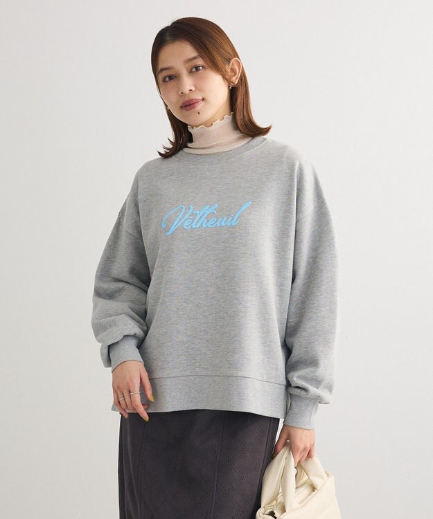 Green Parks 裏起毛発泡ロゴプルオーバー Gray Mixture