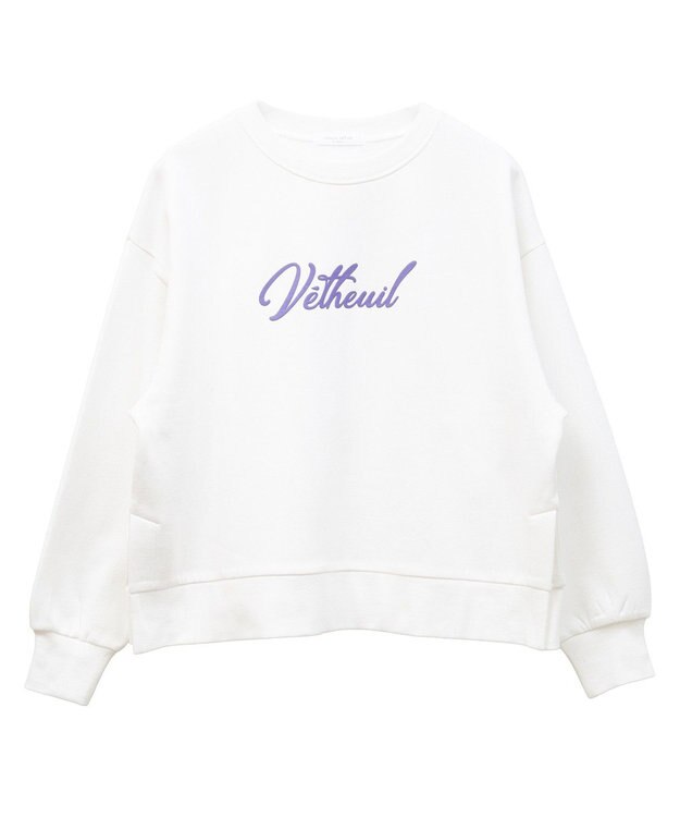 Green Parks 裏起毛発泡ロゴプルオーバー Off White