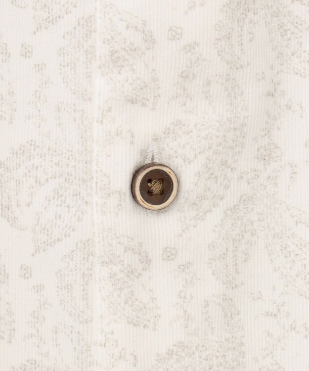 JOSEPH ABBOUD 【ソフトな着心地】ペイズリー柄 コーデュロイシャツ ホワイト系6