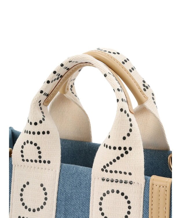 earth music&ecology ロゴテープミニトート Light Blue