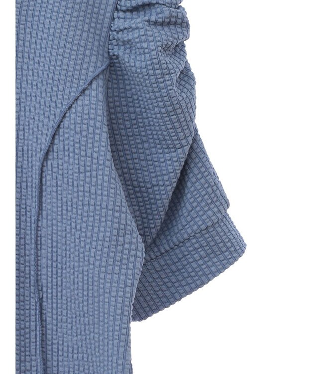 earth music&ecology ぽこぽこパワショルプルオーバー Blue