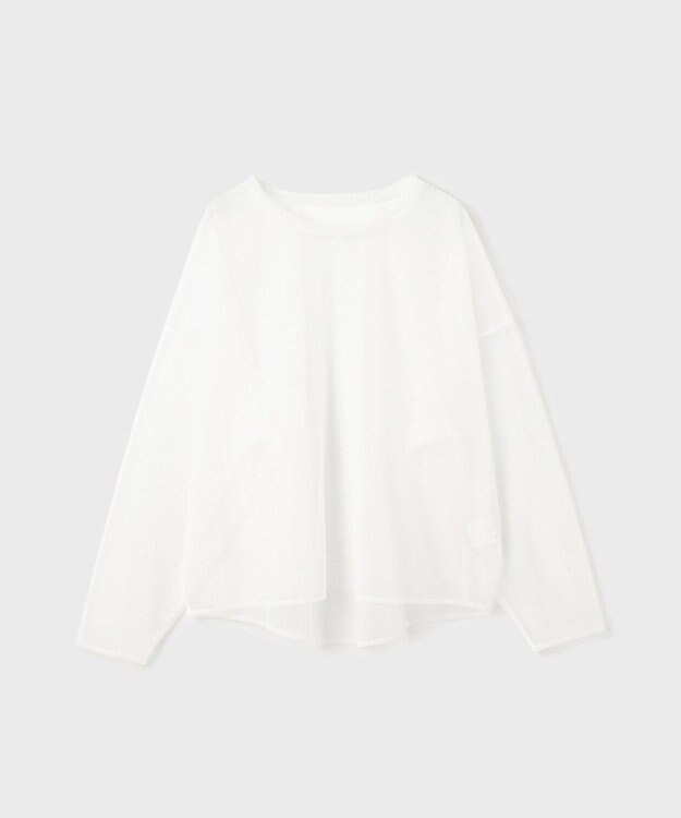 GRACE CONTINENTAL チュールレイヤードシャツ ホワイト