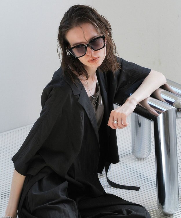 YECCA VECCA 【UVカット/遮熱/接触冷感】COOL袖シアージャケット Charcoal Gray