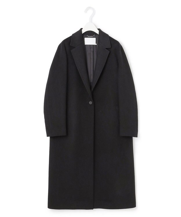 ICB L ロロピアーナウールカシミヤ チェスターコート ブラック系