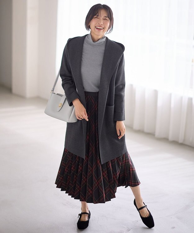 ANY 【洗濯機可】フーディーコーディガン チャコール