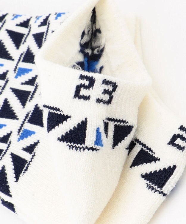 23区GOLF 【MEN】モチーフ柄 アンクルソックス ホワイト系5