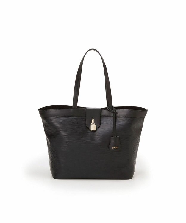 TOPKAPI 【Breath TOPKAPI】RIPPLE LOCK  リプルロック レザーコンビ トート バッグ ブラック