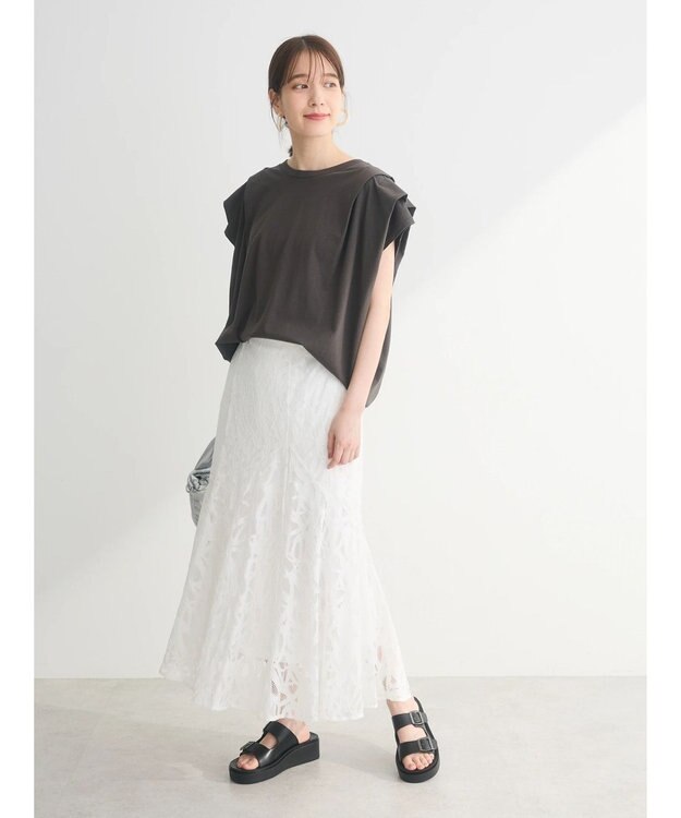 Green Parks ・ＥＬＥＮＣＡＲＥ　ＤＵＥ　レースマーメイドスカート Off White