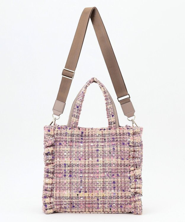 TOCCA 【美人百花掲載】【一部カラー撥水】TRIM WAVES MINITOTE ミニトートバッグ ライラック系