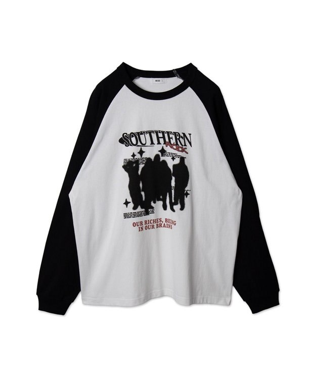 WEGO 【ユニセックス着用ITEM】ラグラングラフィックBIG　T（LS） ブラックその他