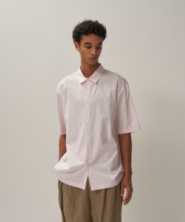 ATON GIZA BROAD | ショートスリーブシャツ - UNISEX PINK
