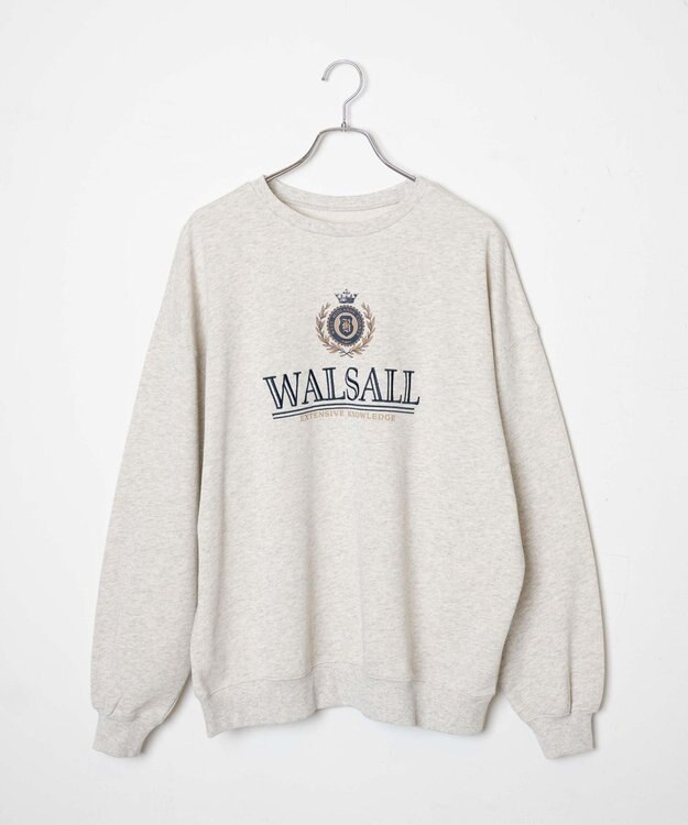 WEGO 刺繍BIGスウェット 杢グレー