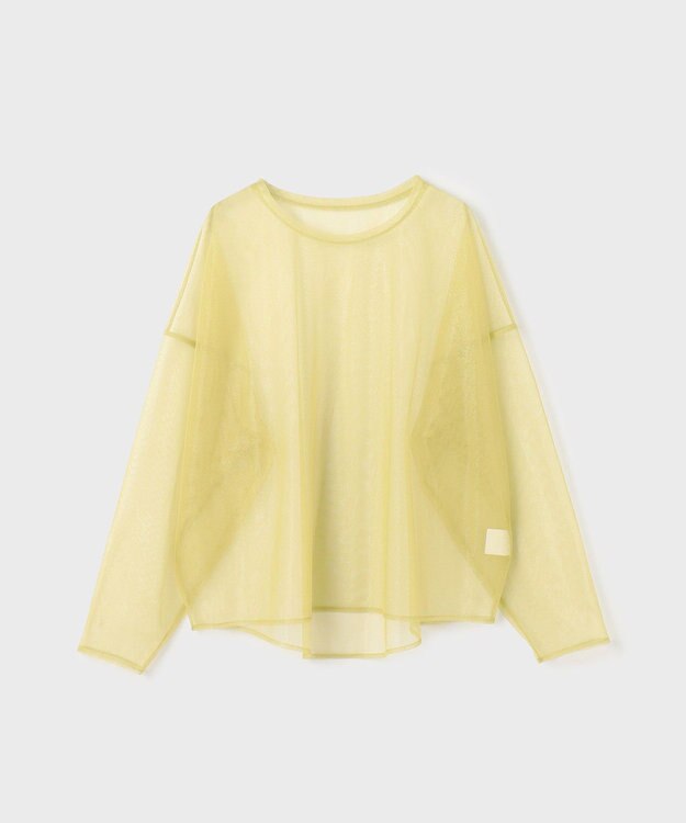 GRACE CONTINENTAL チュールレイヤードシャツ イエロー