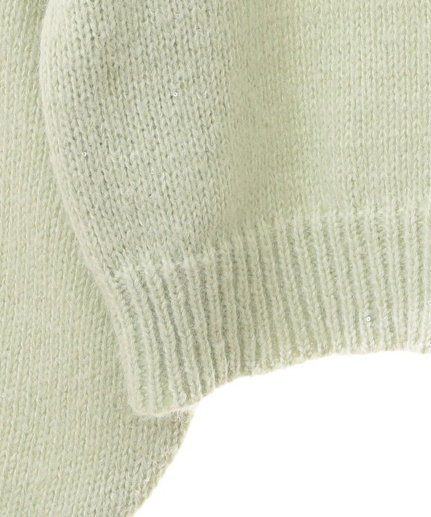 earth music&ecology スパンコールショートニットプルオーバー Mint