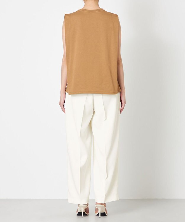 NAVE 【ReNAVE・洗える/接触冷感/UVケア】ファンクションＴ ノースリーブ キャメル系