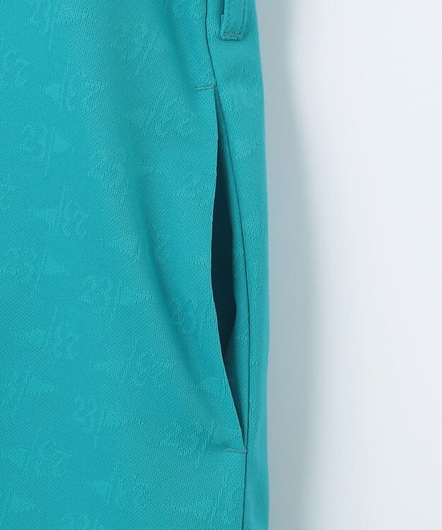 23区GOLF 【WOMEN】【吸水速乾】フラッグロゴジャガード ワンピース 腰回りカバー 1枚で決まる ターコイズブルー系