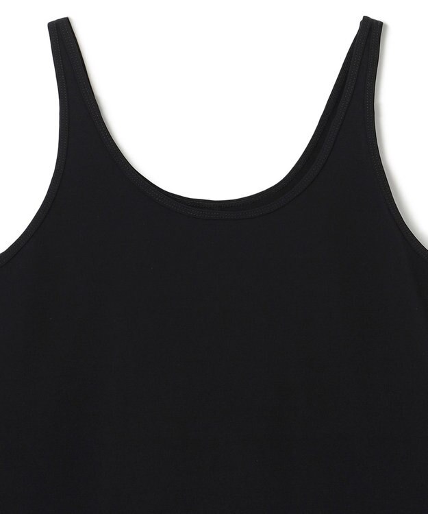 BEIGE， 【洗える】BROIS / コットンシャツテールタンクトップ Black
