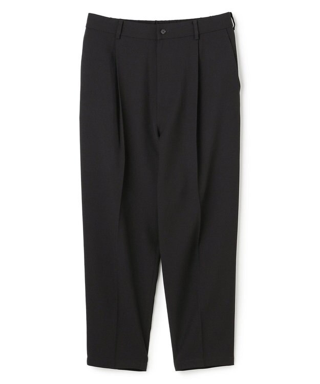 UNFILO MENS 【ストレッチ/イージーケア】WOOL TOUCH 機能美パンツ ワイド ブラック